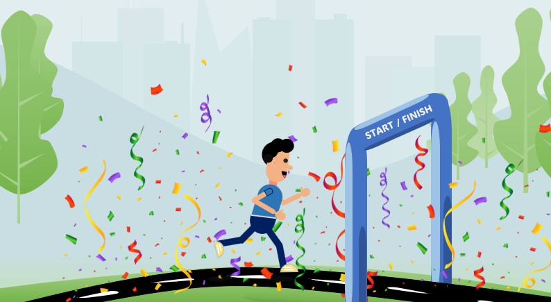 That great feeling when achieving my first half-marathon goal